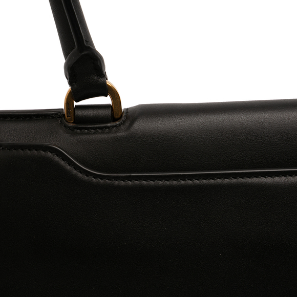 Pre-Loved Ferragamo Leather Gancini Trifolio Swing Top Handle Bag - Picture 9 of 11